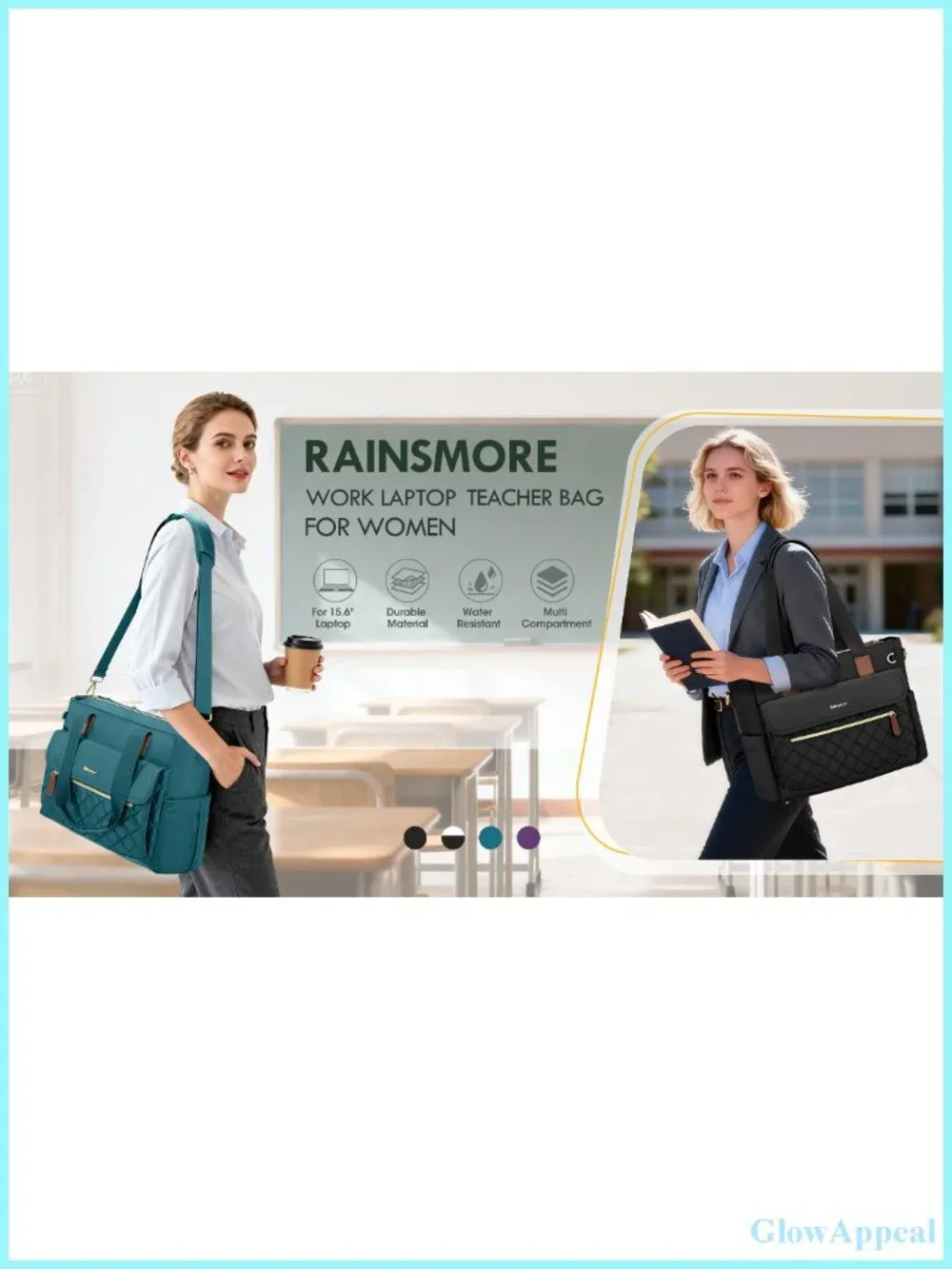 Laptop Tote Bag for Women Work Bag 15.6 inch Computer Briefcase with Shoulder